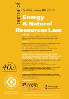 Journal of Energy & Natural Resources Law